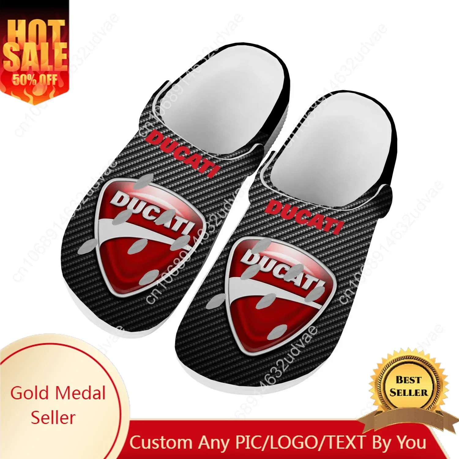

D-Ducatis Sandals Men Women Teenager Fashion Water Shoes Garden Breathable Comfort Beach Clog Summer Custom Slippers