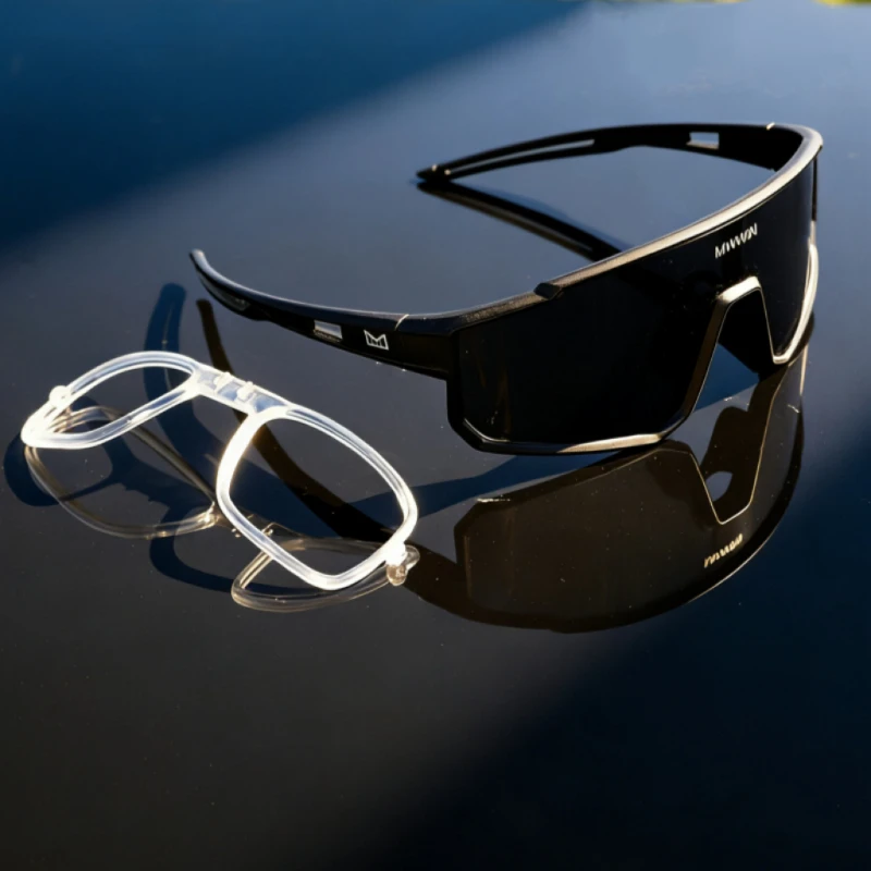 MWWlN Fahrradbrille, Universelle Winddichte Schutzbrille, für Wandern und Outdoor-Sportarten für Männer und Frauen, inklusive Brillenclips – Detail 2