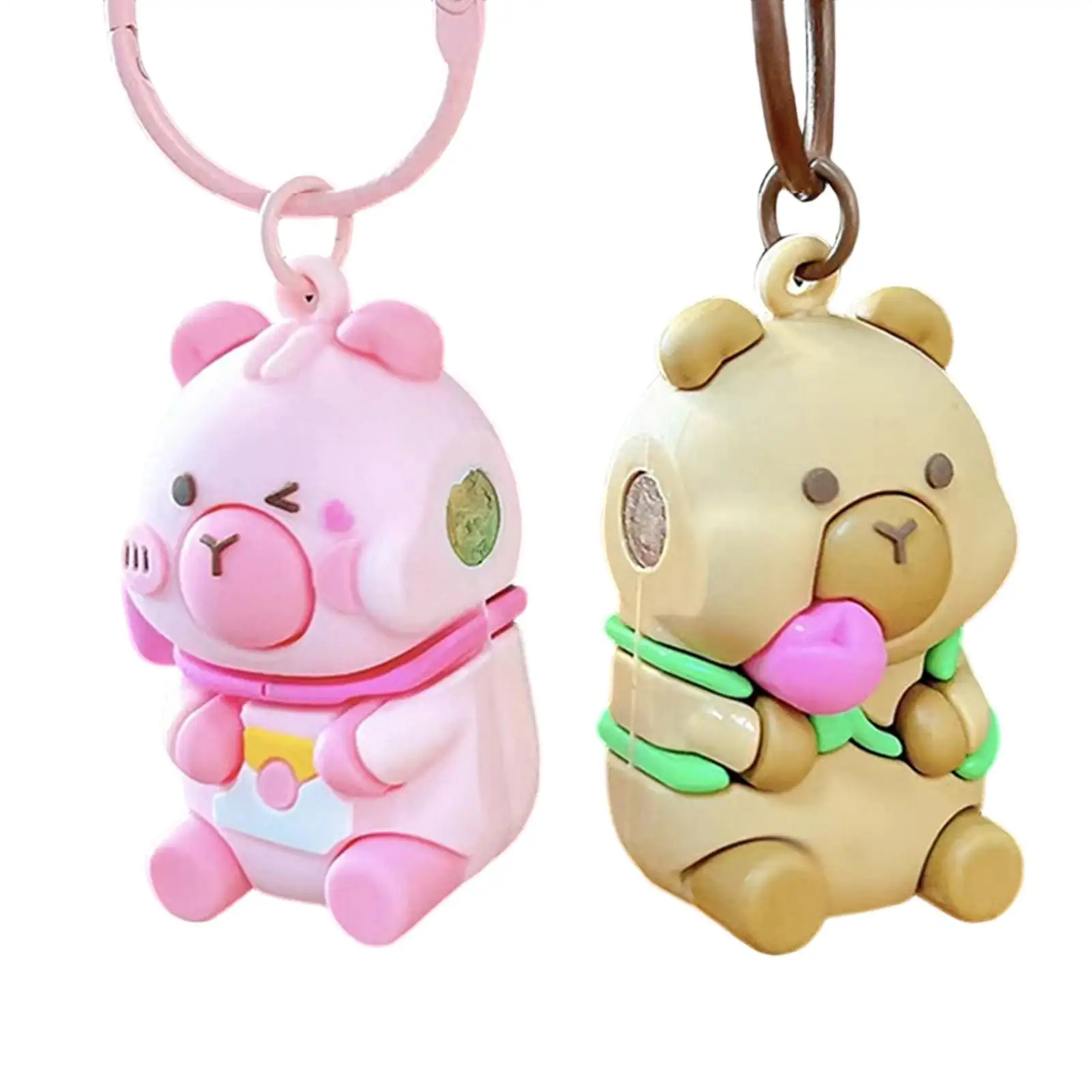 

Capybara Keychain Bag Charm Cute Animal Backpack Decoration Keyring Matching Couple Keychains For Boyfriend Girlfriend Friend