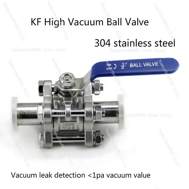 

304 Stainless Steel High Vacuum Ball Valve GU-KF16 KF25 KF40 KF50 Manual Quick Mount Valve For Vacuum Pipeline Equipment.LBW095.