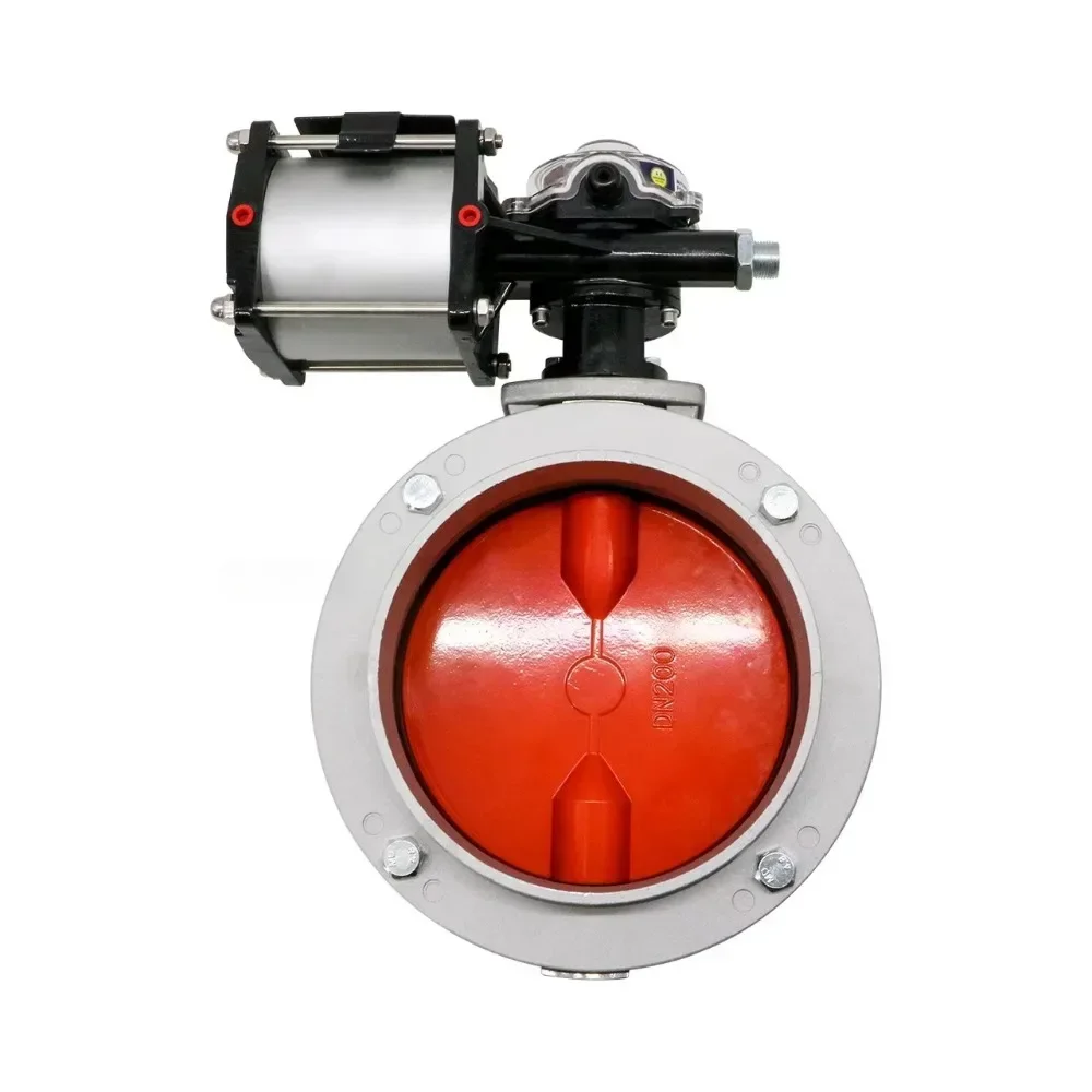 Pneumatic Butterfly Valve With Single or Double Flange for Silo Applications