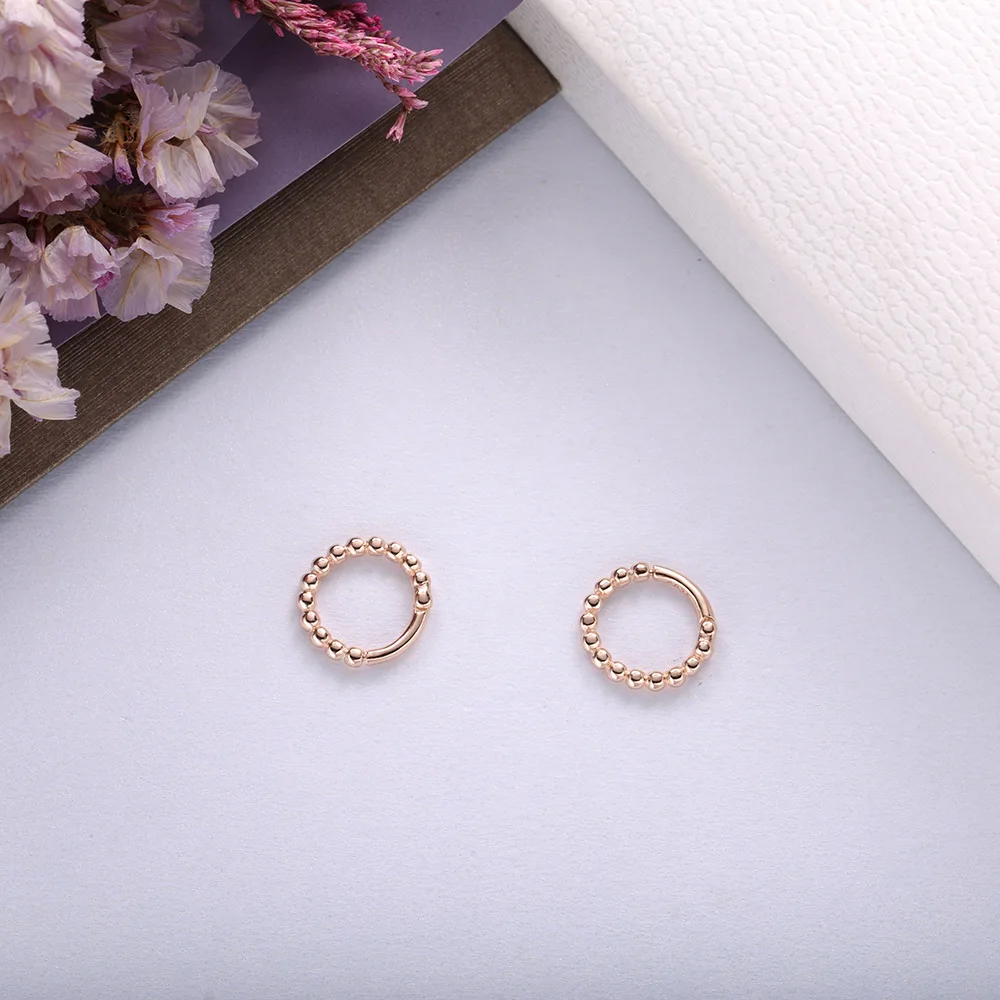 SHADOWHUNTERS ريال 925 فضة أقراط صغيرة هوجيز الغضروف مطرز الأطواق الصغيرة للنساء مجوهرات للجسم ثقب الأنف #5