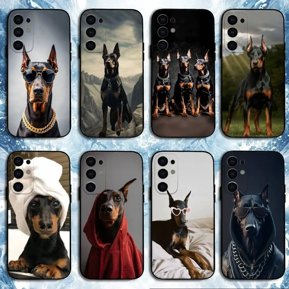 

Doberman Dog Phone Case For Samsung S25,S24,S23,S22,S21,S20,Plus,Fe,Lite,Others Black Cover