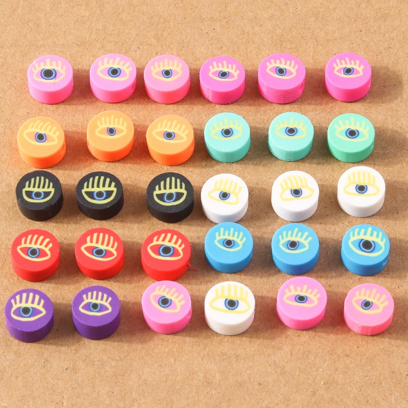 50 Stück Gemischte Blumen-, Frucht- und Tier-Polymer-Clay-Perlen, lose Abstandhalterperlen für Schmuckherstellung, DIY Armband- und Halsketten-Zubehör – Detail 9