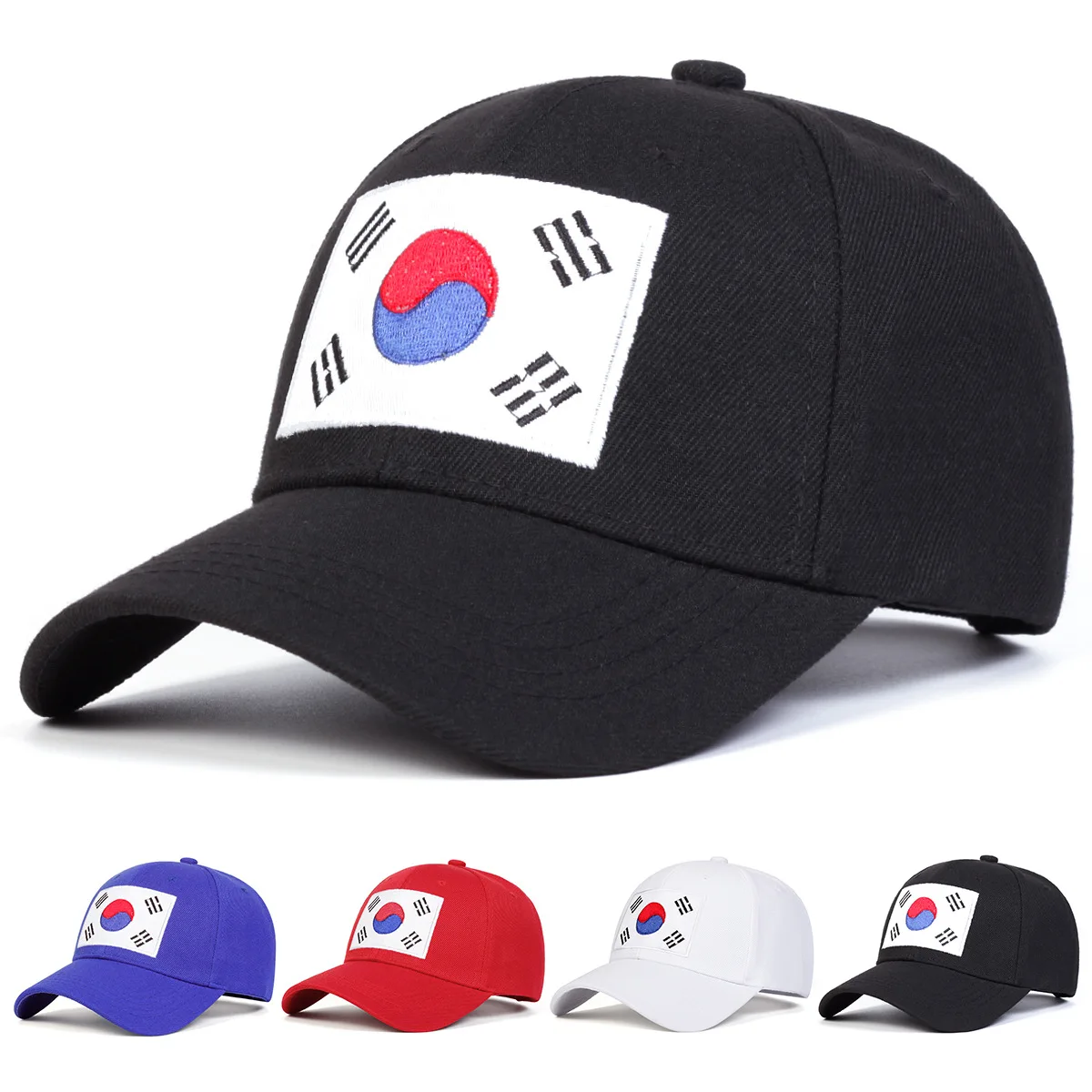 

Unisex Korean Flag Embroidery Baseball Caps Men Women Kpop HipHop Spring Autumn Outdoor Snapback Casual Hats Sun Hat Gorros