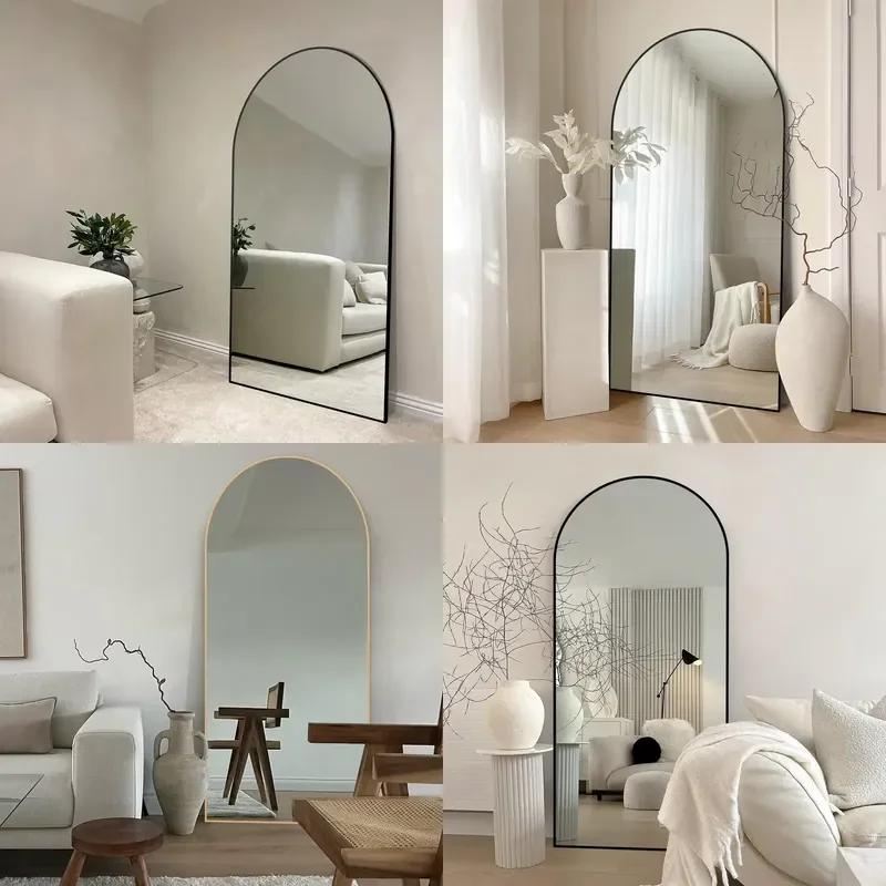Simple Stylish Arch Design Full Length Floor Mirror for Room Walls Best Selling Manufacturer Direct