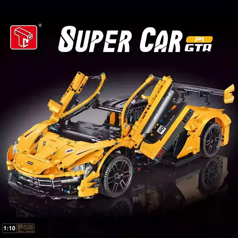 

2298PCS Technical 1:10 P1 Super Speed Car Building Blocks Construction Bricks Vehicle Model DIY Toys For Children Adult Gifts