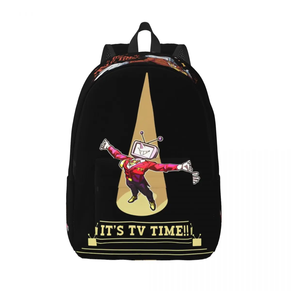 It's TV Time Mr Tenna Deltarune Backpack for Men Women Fashion Student Work Daypack Energetic Show Laptop Shoulder Bag Sports