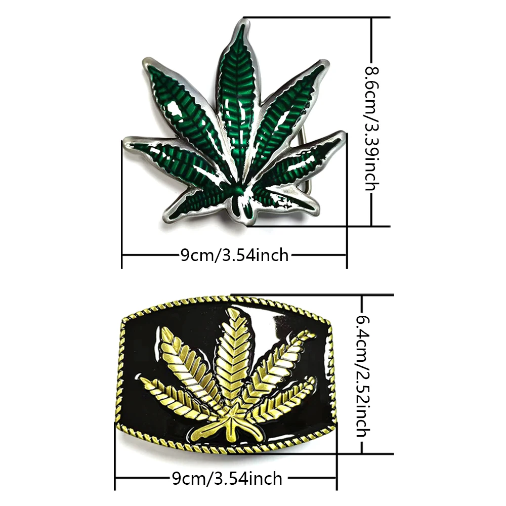 1 Three-Dimensional Maple Leaf Pattern Buckle, the Trend of Western Simple Novelty Belt Buckle