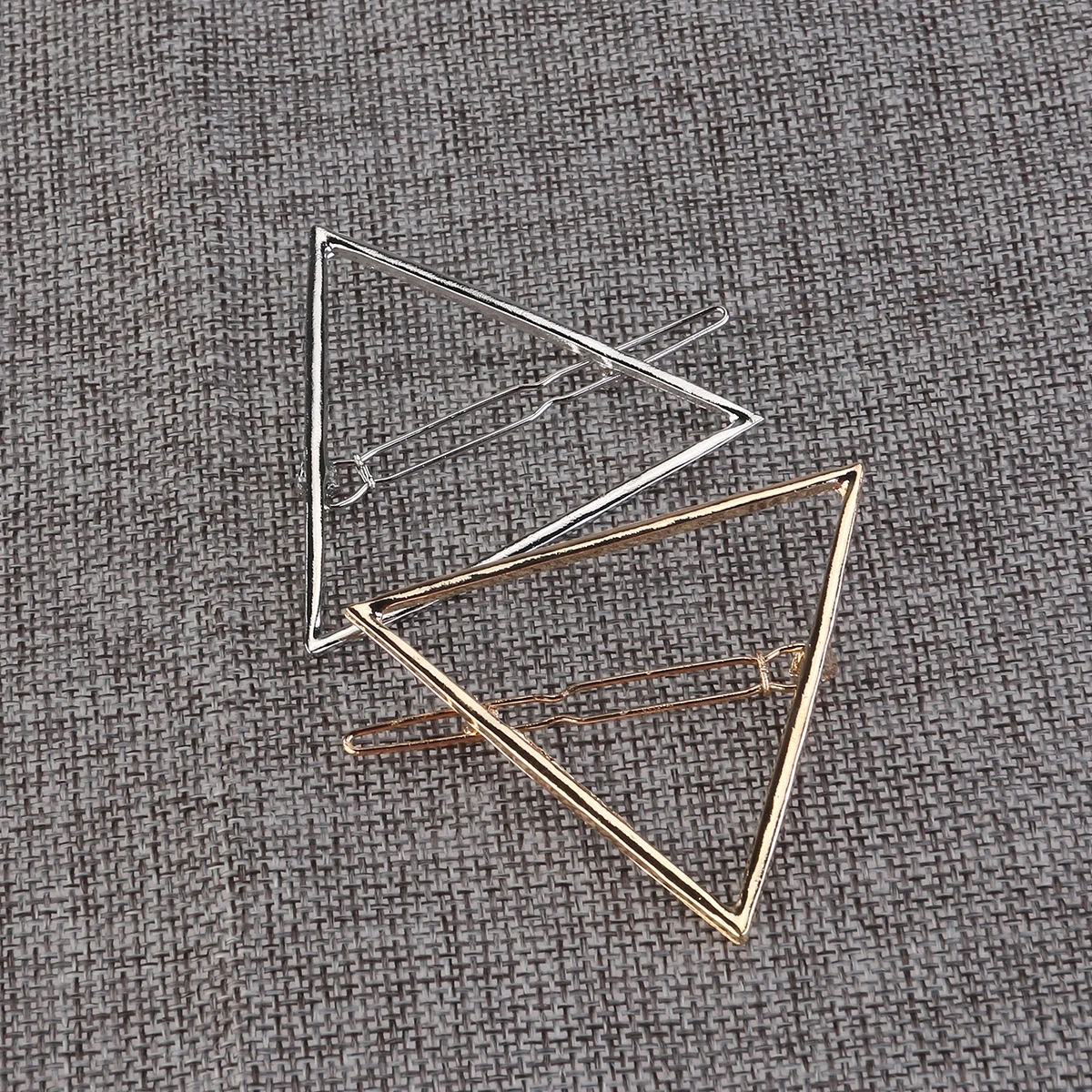 

Hollow Triangle Geometric Metal Hairpin Hair Clip Barrettes Bobby Pins Gold Silver 7*2Cm Elegant Party Wedding Accessories