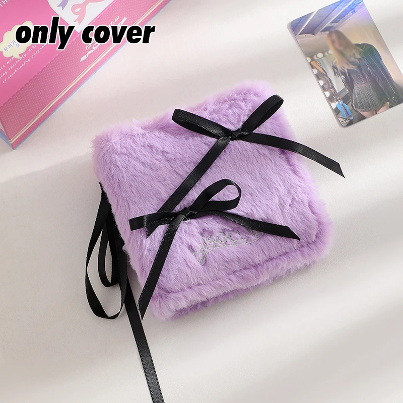 Imagem -06 - Bow Ribbon Plush Photocard Binder Kpop Idol Card Collect Book Titular do Cartão Rosa Preto Roxo Meninas Doces Bonito Álbum de Fotos 3