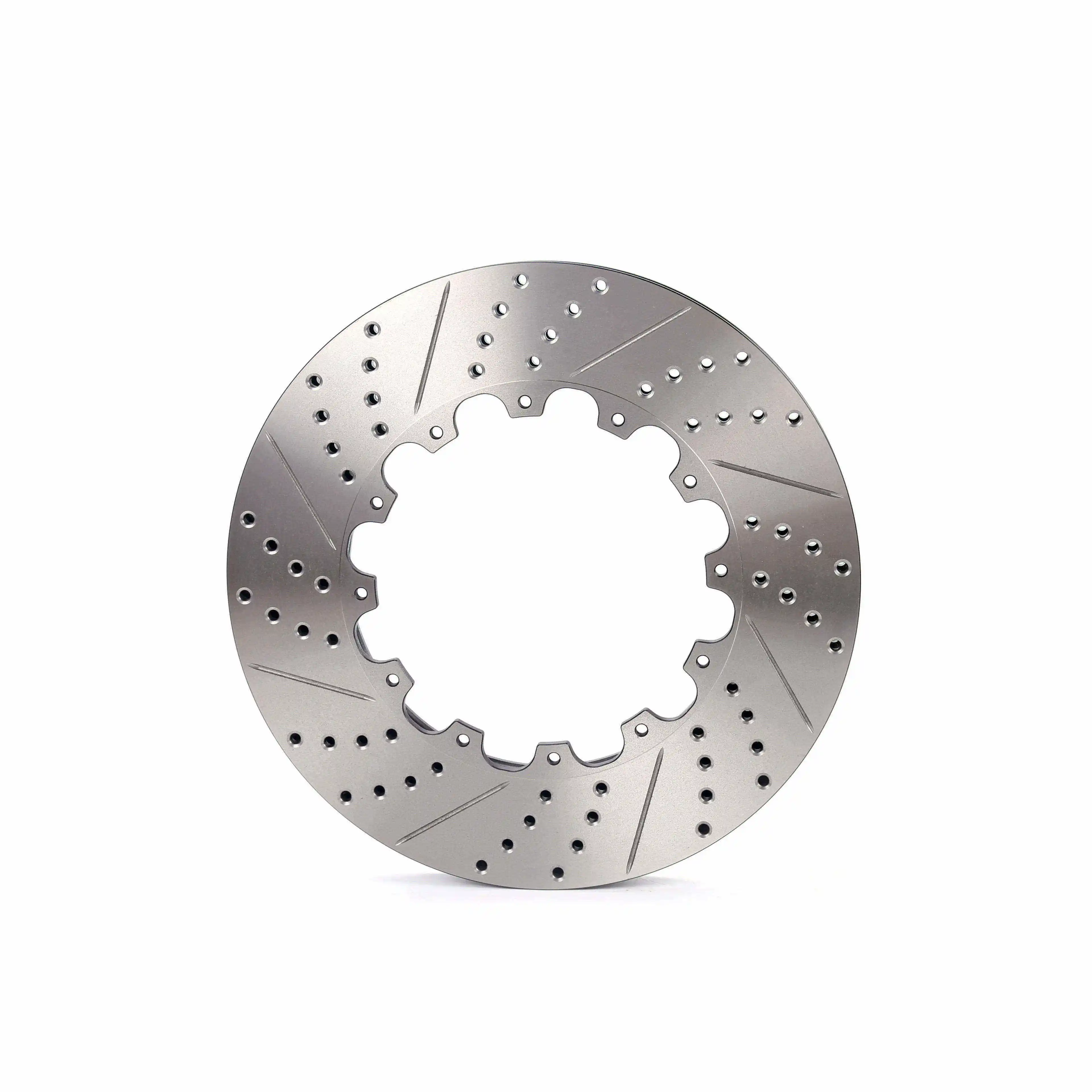 Customized Carbon Ceramic Brake Disc Rotor 370mm*36mm K72 Carbon Fiber Brake Disc Drilling and Slotting Modified Brake Disc