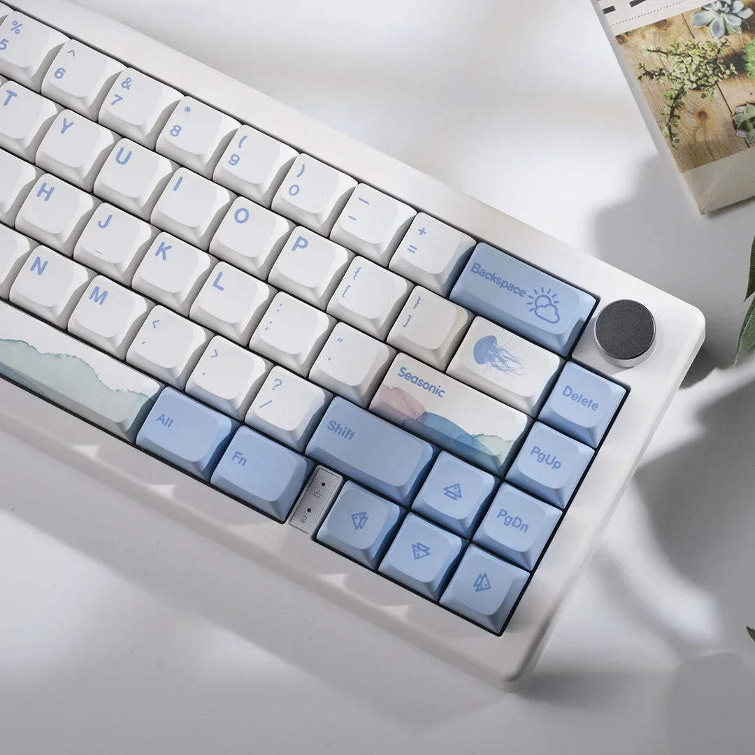 XDA Ocean Whale Theme Key Caps 133 Keys PBT Dye-sublimation Keycaps for Mechanical Keyboard Caps Cross Axis PC Accessories Gifts