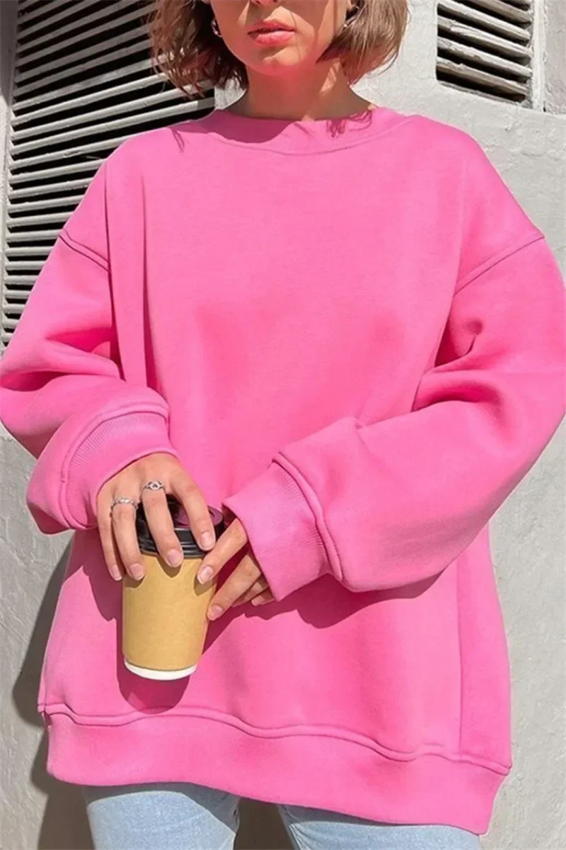 Korean Oversized Hoodies Sweatshirts For Women Autumn Winter Thick Warm Fleece Sweatshirt Girls Streetwear Loose Pullovers Y2k