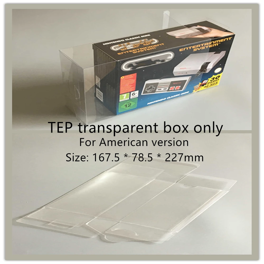 Collection Display Box For Nintendo NES Classic Edition Game Storage Transparent Boxes TEP Shell Clear Collect Case