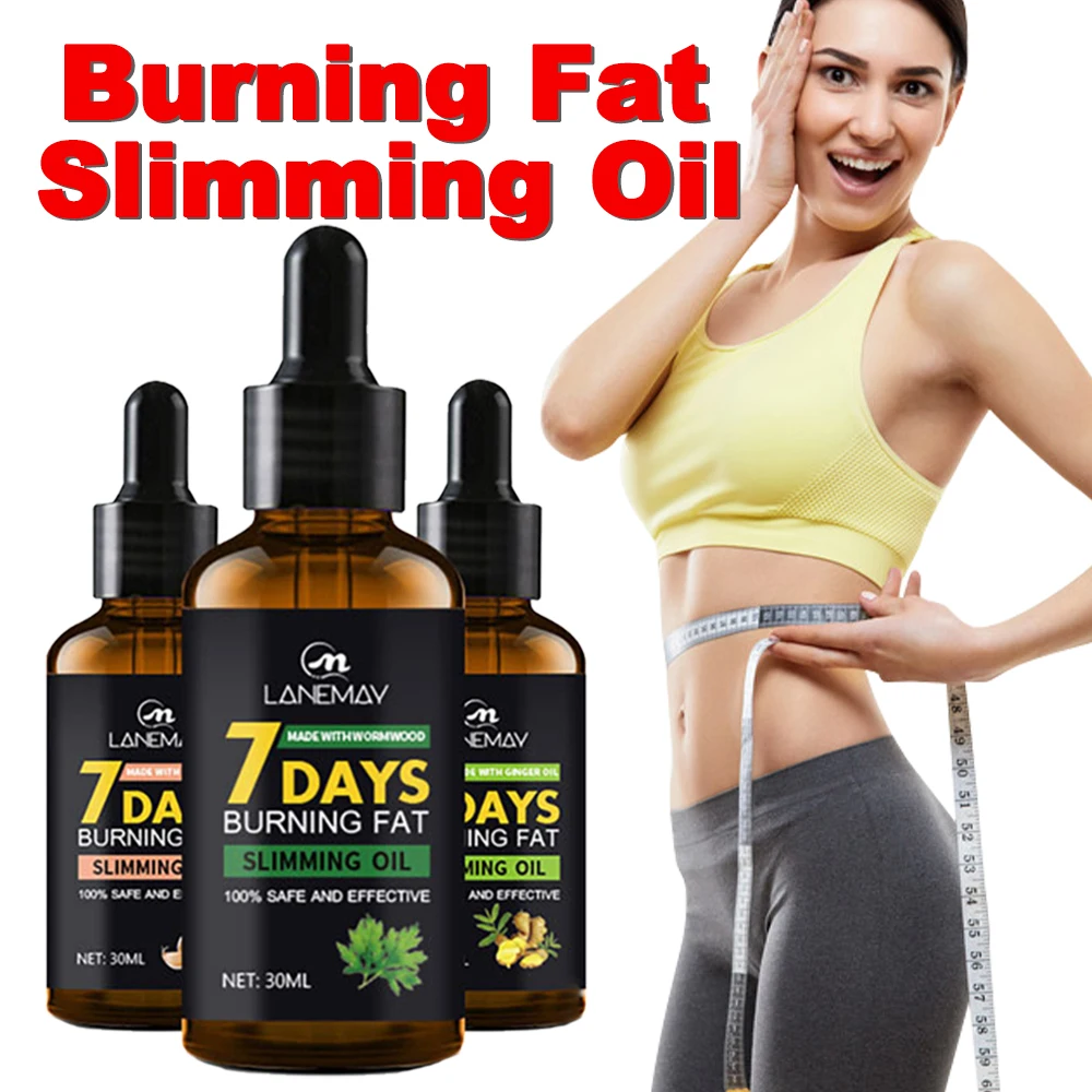 Fat Burning Slimming Oil 7 Days Weight Loss Essential Oil Anti Cellulite Promote Thigh Waist Belly Fat Reduction Slim Down Body