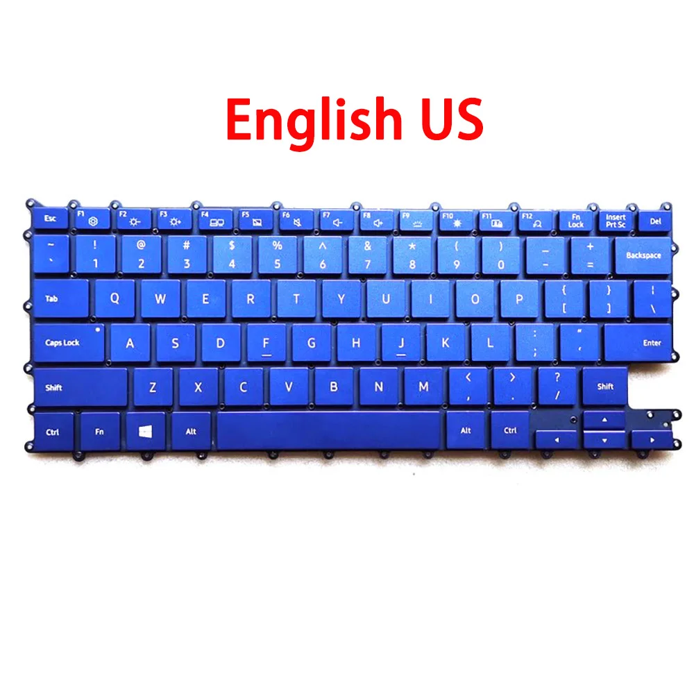 Laptop Keyboard For Samsung NP730QDA NP730QCJ 730QDA 730QCJ English US With Backlit Gray Silver Blue New