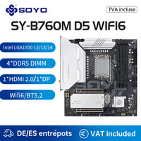 SOYO B760M Motherboard LGA1700 4*DDR5 WIFI6 Bluetooth 5.2 SATA3 M.2 M-ATX Supports intel 14th 13th 12th CPU Mainboard