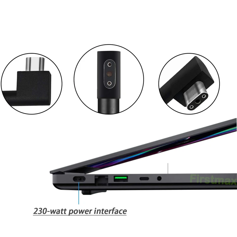 Imagem -02 - Gaming Laptop Charger para Razer Blade 15 Fonte de Alimentação Rz090301x Rz09-0313x Rz09-0328x 19.5v 11.8a Rz09-0328x Rc30-0238 230w