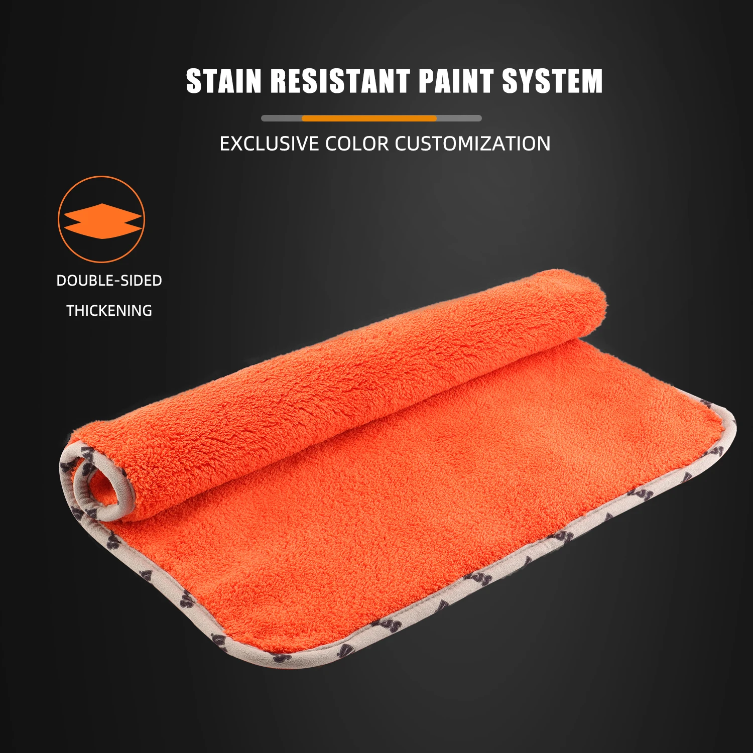 (Bulk Sale 1-20Pcs) GSM1200 SPTA Orange Soft Microfiber Multifunctional Towel Car Washing  Auto Cleaning Drying Cloth