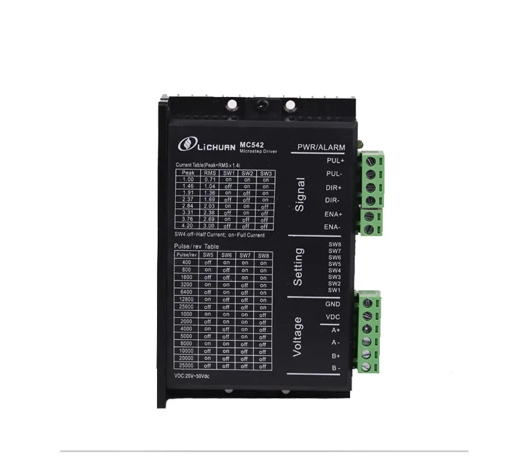 ไดรเวอร์สเต็ปปิ้งมอเตอร์แบบดิจิตอล 2 เฟส รุ่น Nema23 MC542E สำหรับมอเตอร์สเต็ปปิ้ง Nema23