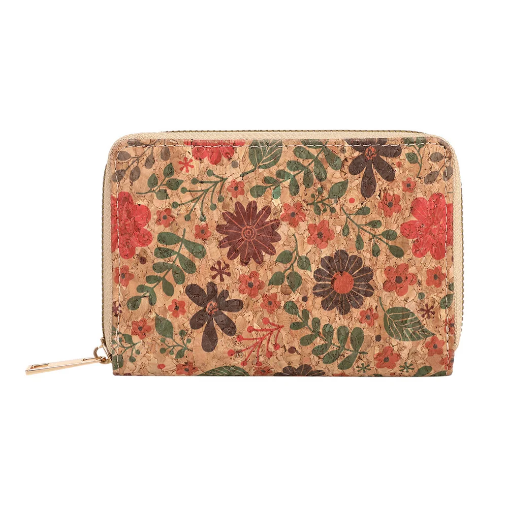 حامل بطاقات عالي السعة مقاوم للماء مطبوعة محفظة نسائية للعملات المعدنية محفظة الفلين خفيفة الوزن محفظة من البولي يوريثان للعمل والسفر والترفيه #1