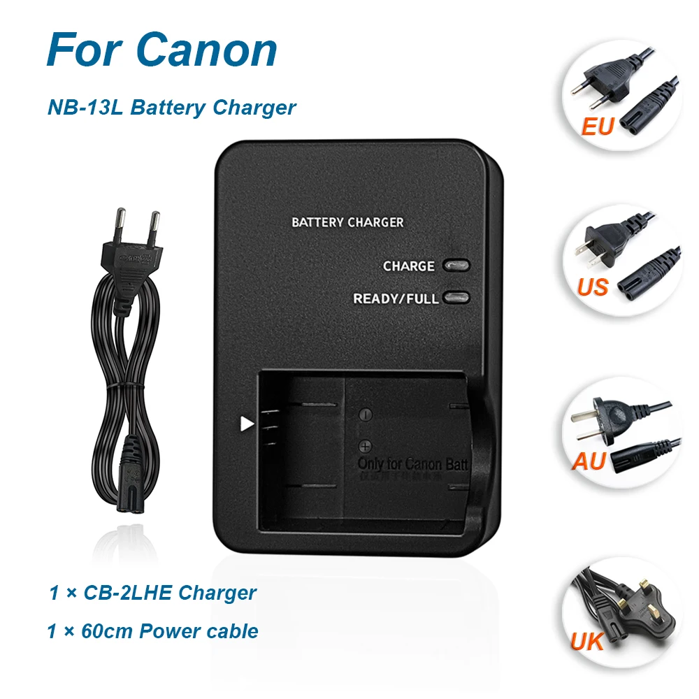 CB-2LH CB-2LHT CB-2LHE Battery Charger For Canon G1 G5x G7x G9X  Sx620 Sx720 Sx730 Sx740 HS Camera  NB-13L Battery Charger