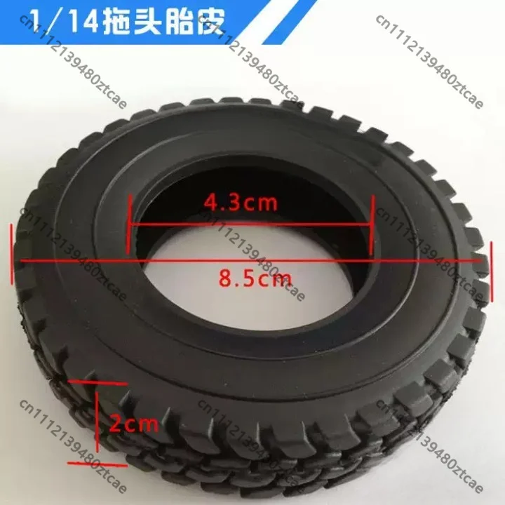 RC Truck Gravel Pattern Narrow Tire Skin 1:14 Simulation Mud Head Tractor Trailer Rubber Tyre Replacement Accessories
