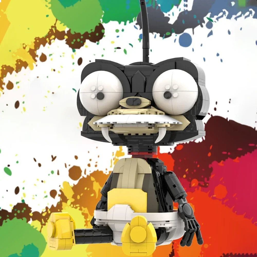 Acessórios de anime Blocos de construção de pato de desenho animado MOC- 129584   Futuramaed Lord Nibbler Montagem Modelo Quebra-cabeça Brinquedo Infantil Presente de Aniversário