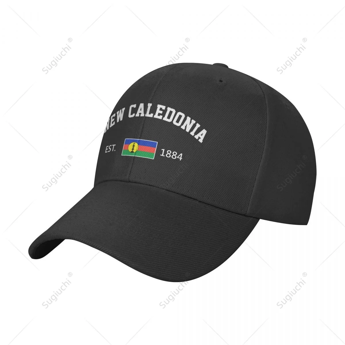 Unisex Baseball Cap New Caledonia Est.1884 Independence Day Wild Sun Shade Peaked Adjustable Outdoor Caps for Men Women