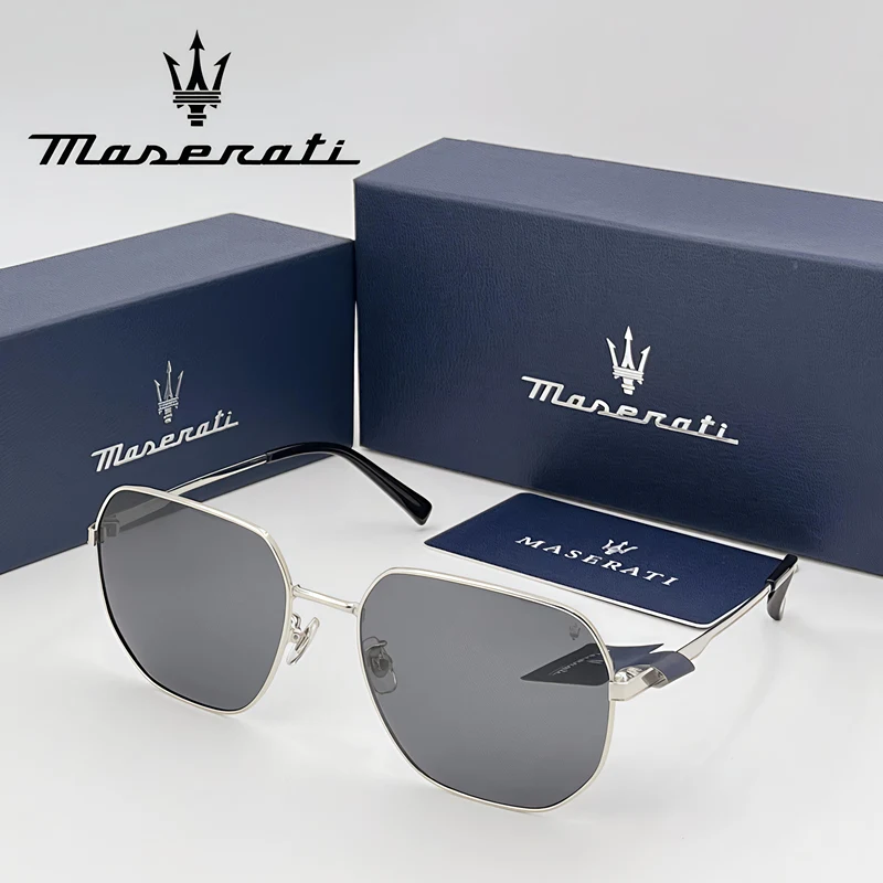 

MASERATI HD поляризационные солнцезащитные очки UV400, солнцезащитные очки в оправе из сплава для мужчин и женщин, защита от ультрафиолета, ясное зрение