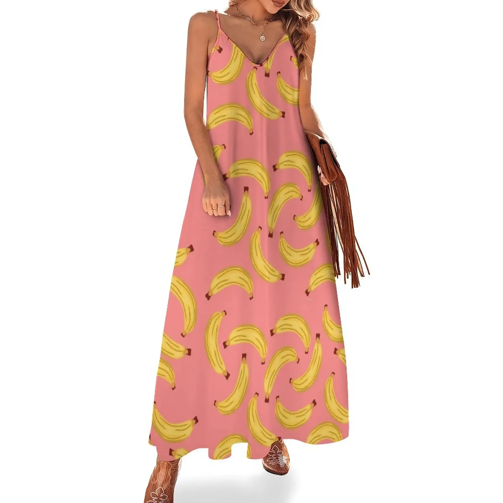 Banana lover Sleeveless Dress Clothing dresses for womens Evening gown