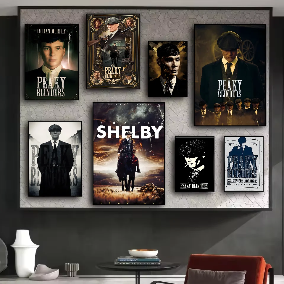 

Tommy Shelby Peaky Blinders tv movie Poster HD art sticky wall waterproof home living room bedroom bar aesthetic decoration