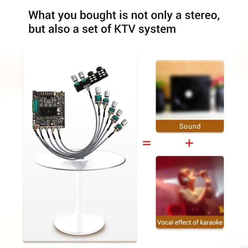 

20RC Bluetooth-compatible Power Amplifier Board with Subwoofer 2.1 Channel 50+50+100W 12V-24V Power Amplifier Modules