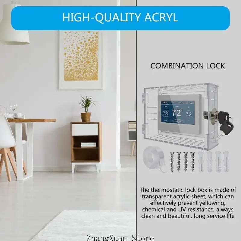 

Прозрачная коробка с замком термостата и сменным ключом. Универсальная защита термостата 3XUF.