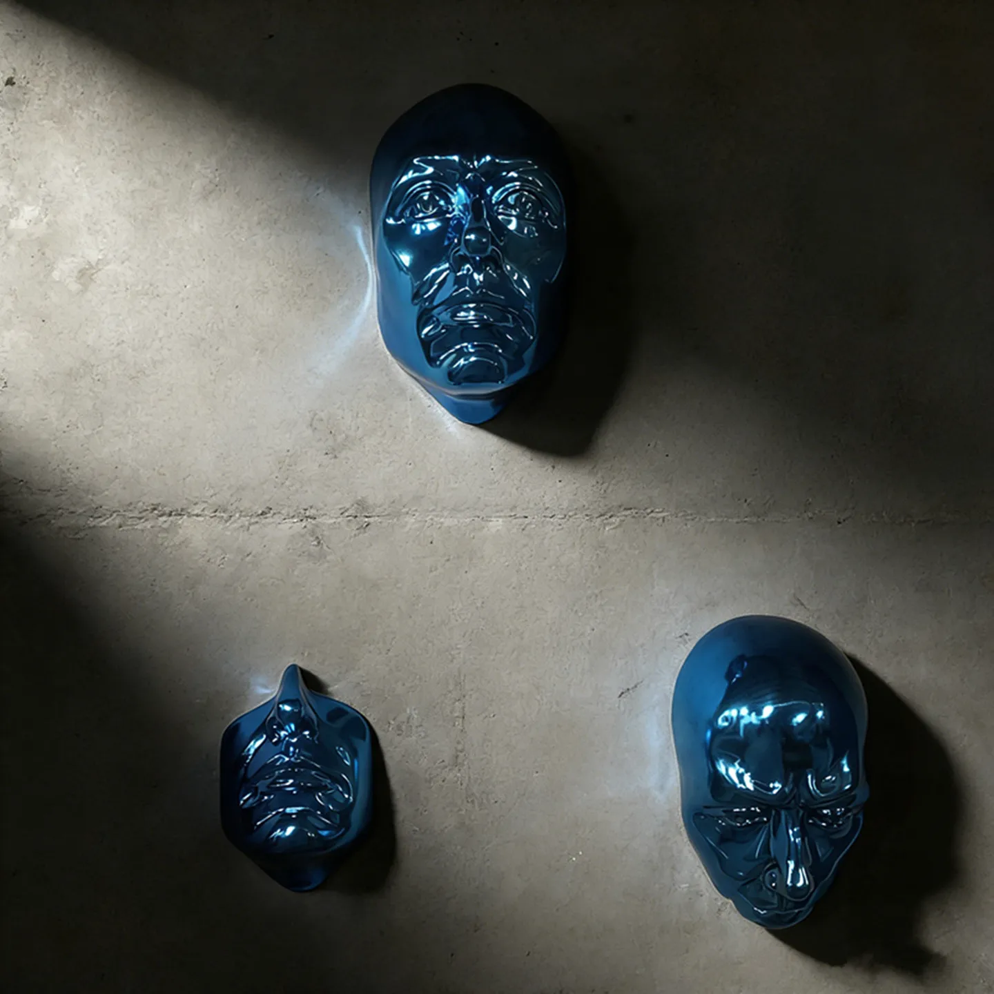 Home Decor Human Face Wall Art - Premium Resin Wall Sculpture for Hotel B&B & Bar Decoration Luxury Abstract Cyberpunk Ornament