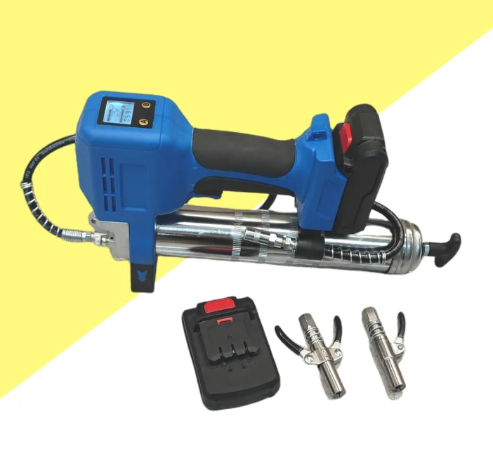 Battery Grease Gun with LCD Display 2.0Ah Li-ion Electric Pack Other Tools Lubrication Cordless Grease Gun Nozzle