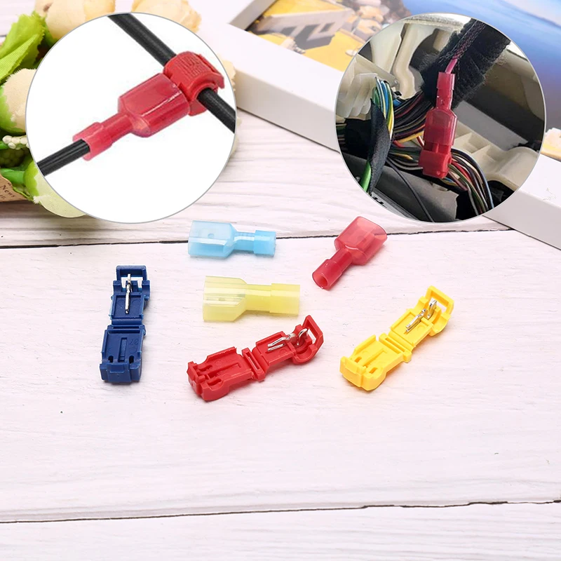 20Pcs/set T-Tap Splice Wire Contor Insulated Spade Electrical Crimp Terminals Kit