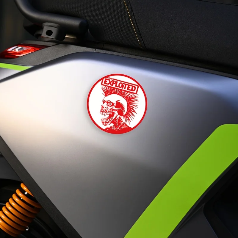 

Punk Style Mohawk Skull Waterproof Vinyl Sticker For Car Motorcycle Laptop DIY Decor