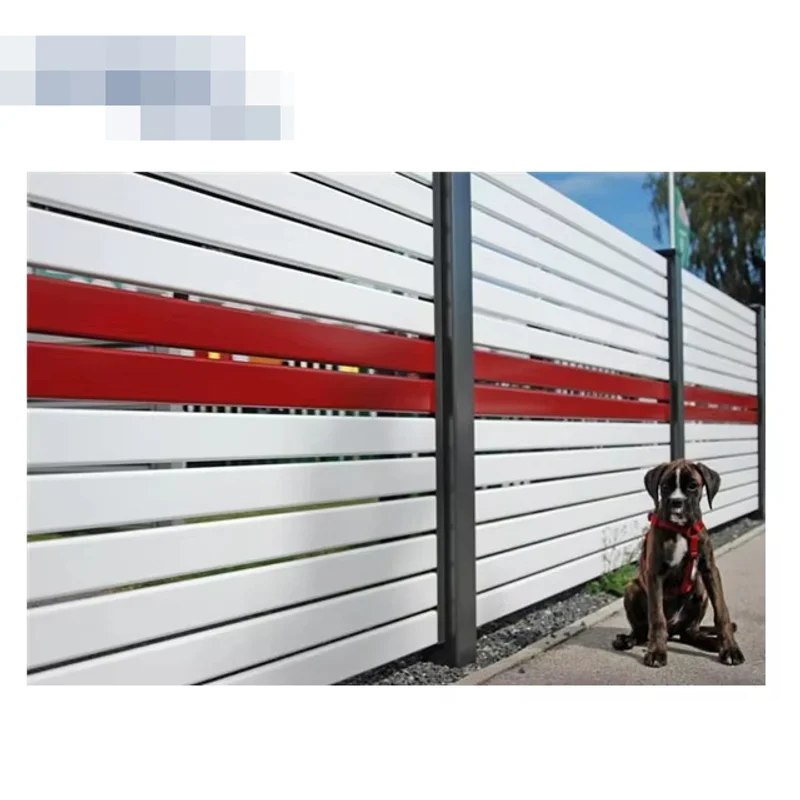 Lattes de clôture en aluminium, lattes de porte et grille en aluminium noir, panneaux de clôture mét