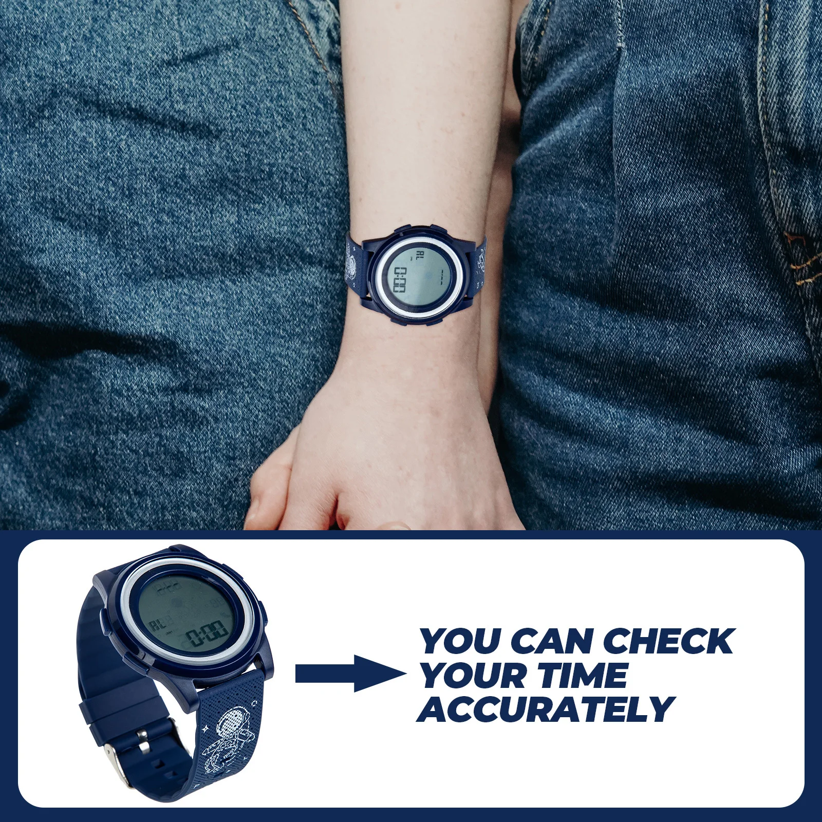 Children Wrist Watch Electronic Smartwatch Stylish Versatile Colors Luminous Design Easy Operation Date Timer Gift Choice