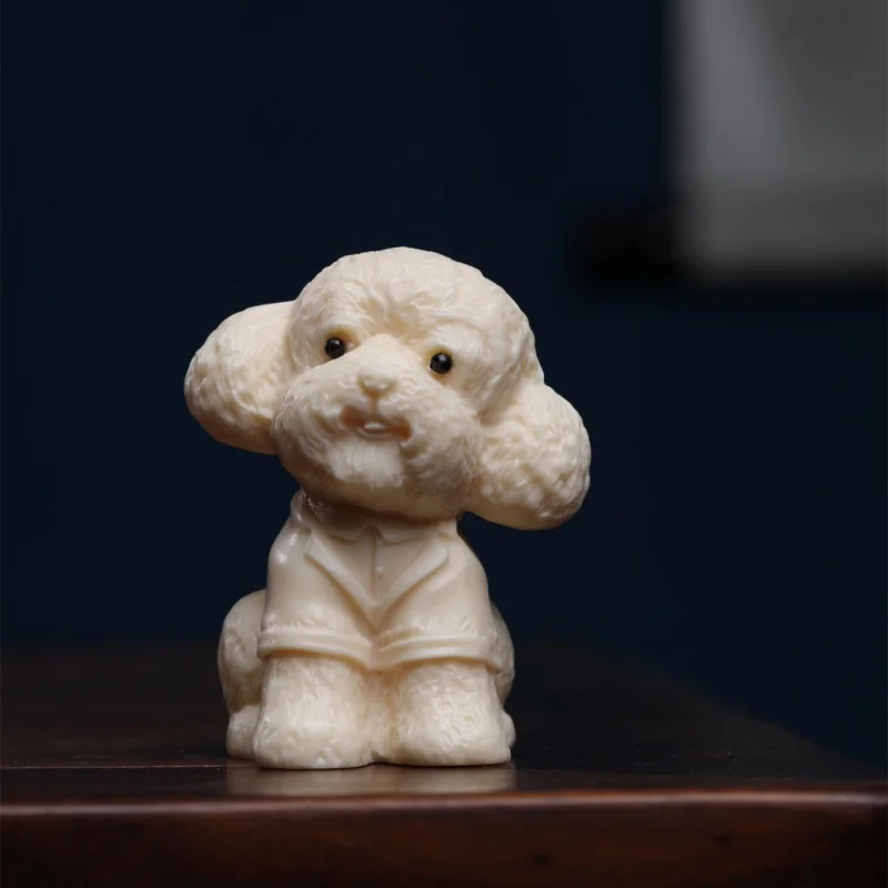 

Factory Direct Supply Ivory Nut Poodle Puppy1Creative Animal Hand Pieces Zodiac Crafts Mascot