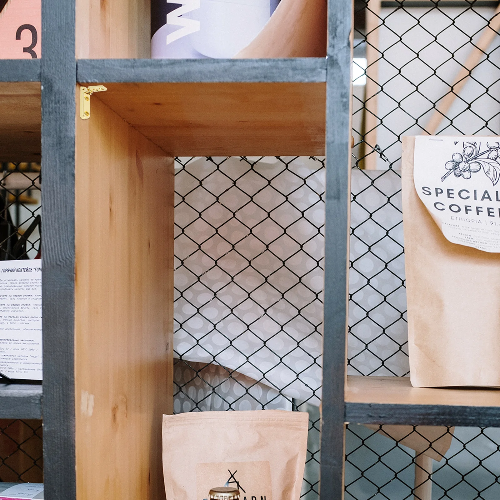 

10Pcs Zinc Alloy Hinge Jewelry Box Hardware Seven-Letter Design for Small Woodworking Cabinets Drawers Home Office Shop Use