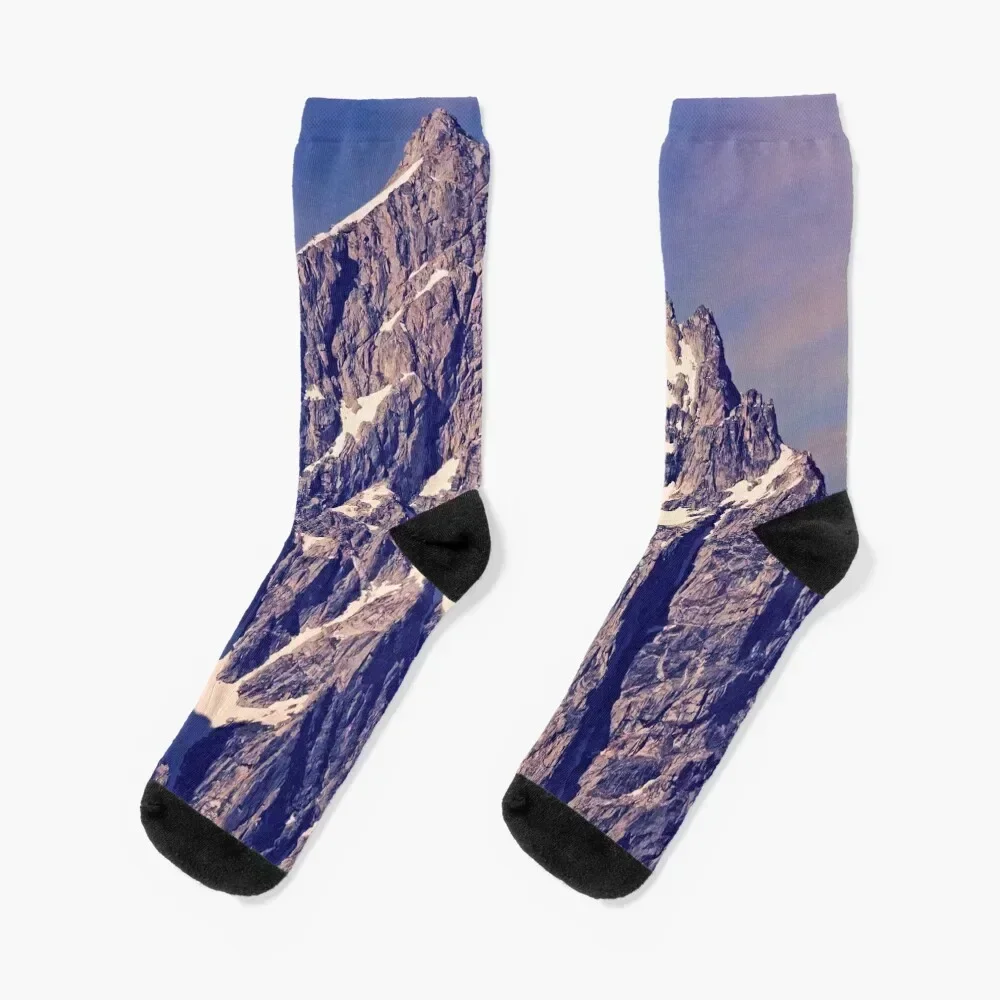 

Grand Teton At Sunrise. Socks colored funny sock valentine gift ideas Boy Child Socks Women's