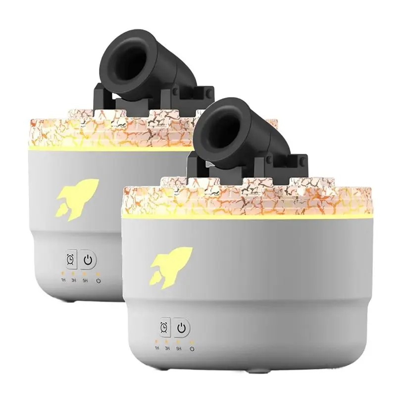 

【Great Sale】2PCS Mini Cannon Humidifier With 2 Modes 7 Colors LED Timesr And Adjustable Settings