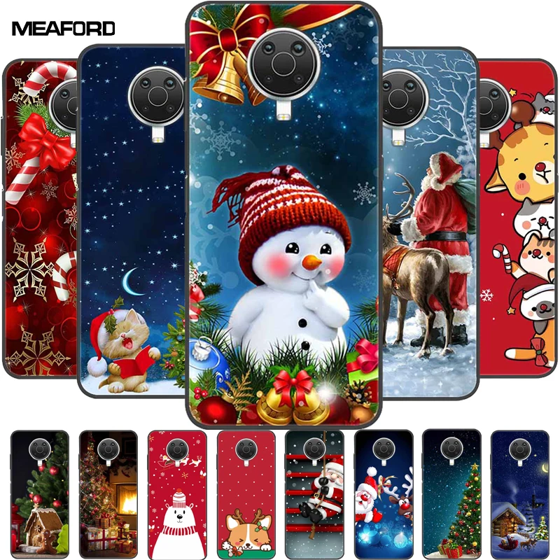 Christmas Cover For Nokia G20 G10 X20 X10 Cases 7.2 6.2 1.4 / 2.4 / 3.4 / 5.4 Cute Soft TPU Silicone Back Cover for Nokia7.2 6.2