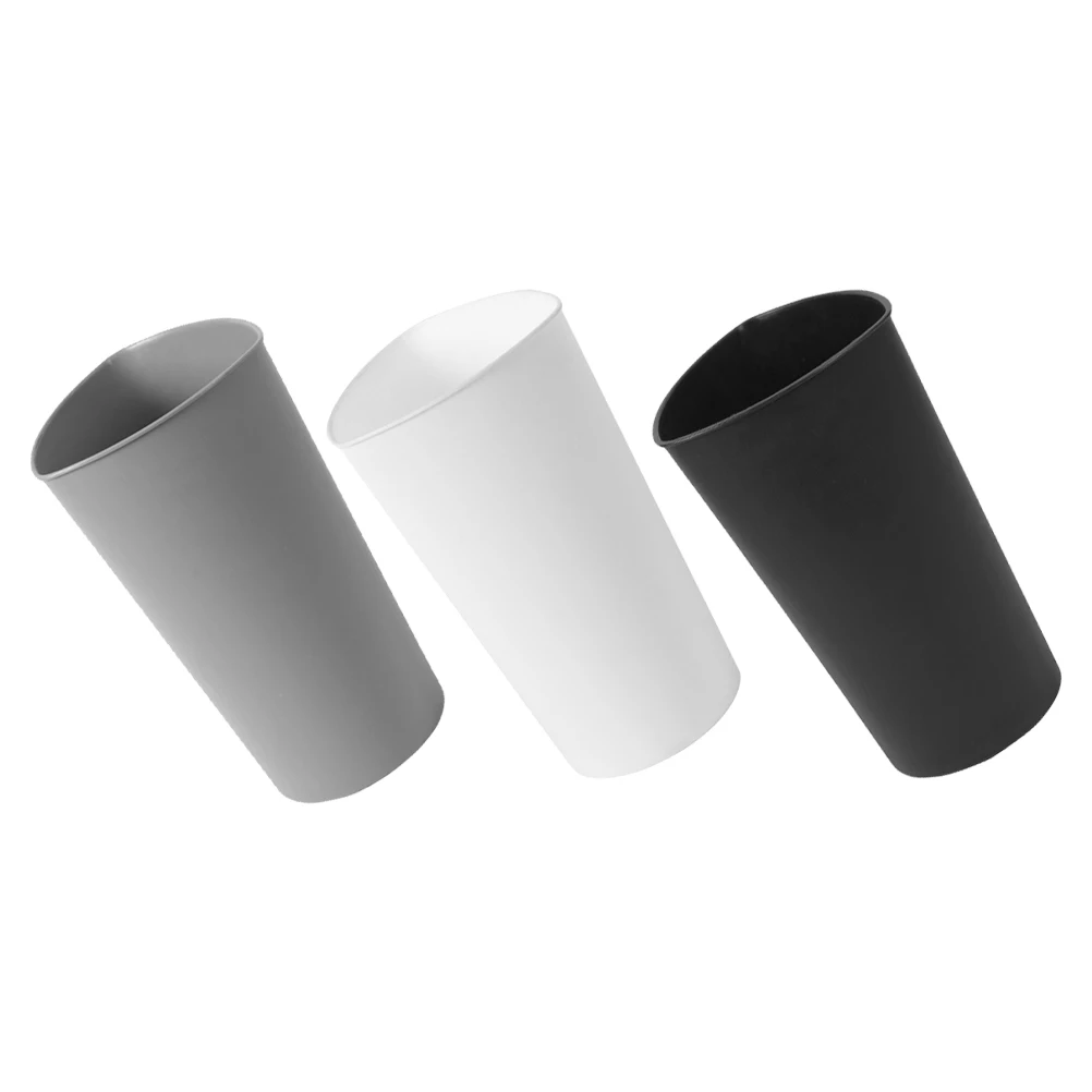 

3pcs Plastic Triangle Flower Bucket Safe Resistance Office Shop Decorative PP Containers