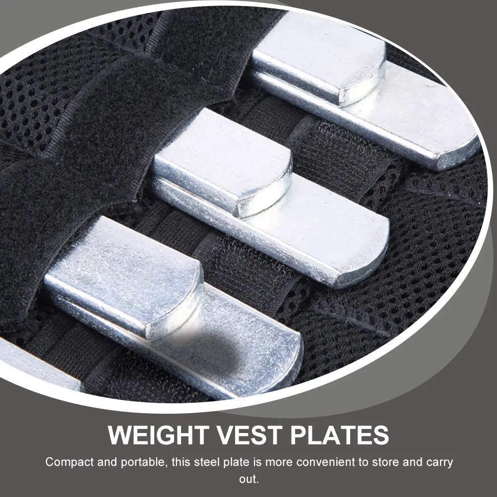 10Pcs Weighted Strength Training Plates Steel Strip Running Vest Exercise Invisible Weighted Strip Load Bearing Plate Tape Sport