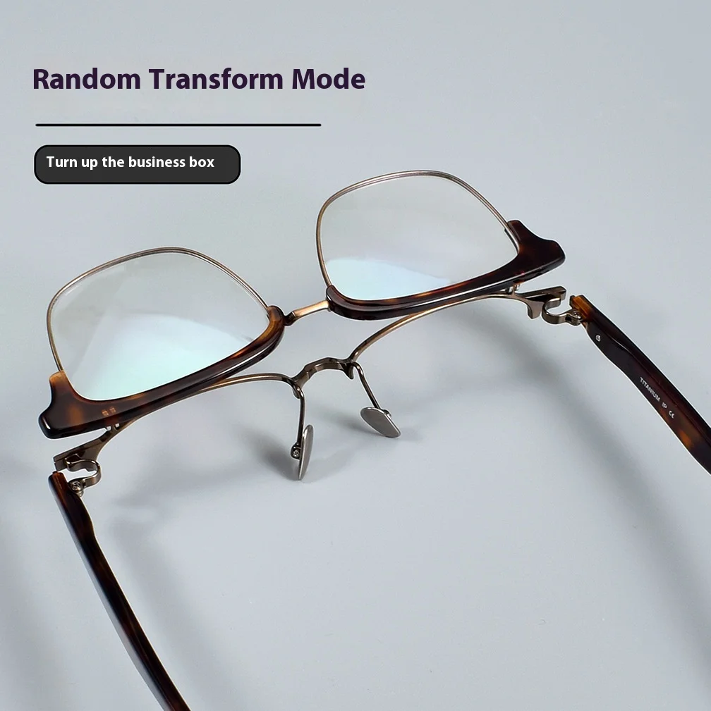 نظارات رجال الأعمال عادية - 180 °   مفصلة R عكسية، خفيفة للغاية 23.5 جرام