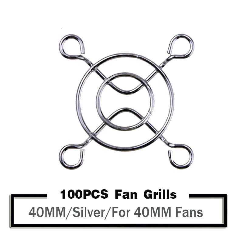 100 Pieces 40mm 3D Printer Silver Fan Bracket DIY 40*40mm Fan Shield Makerbot Sleeve Fitting Heat Shield Fan Protective Cover